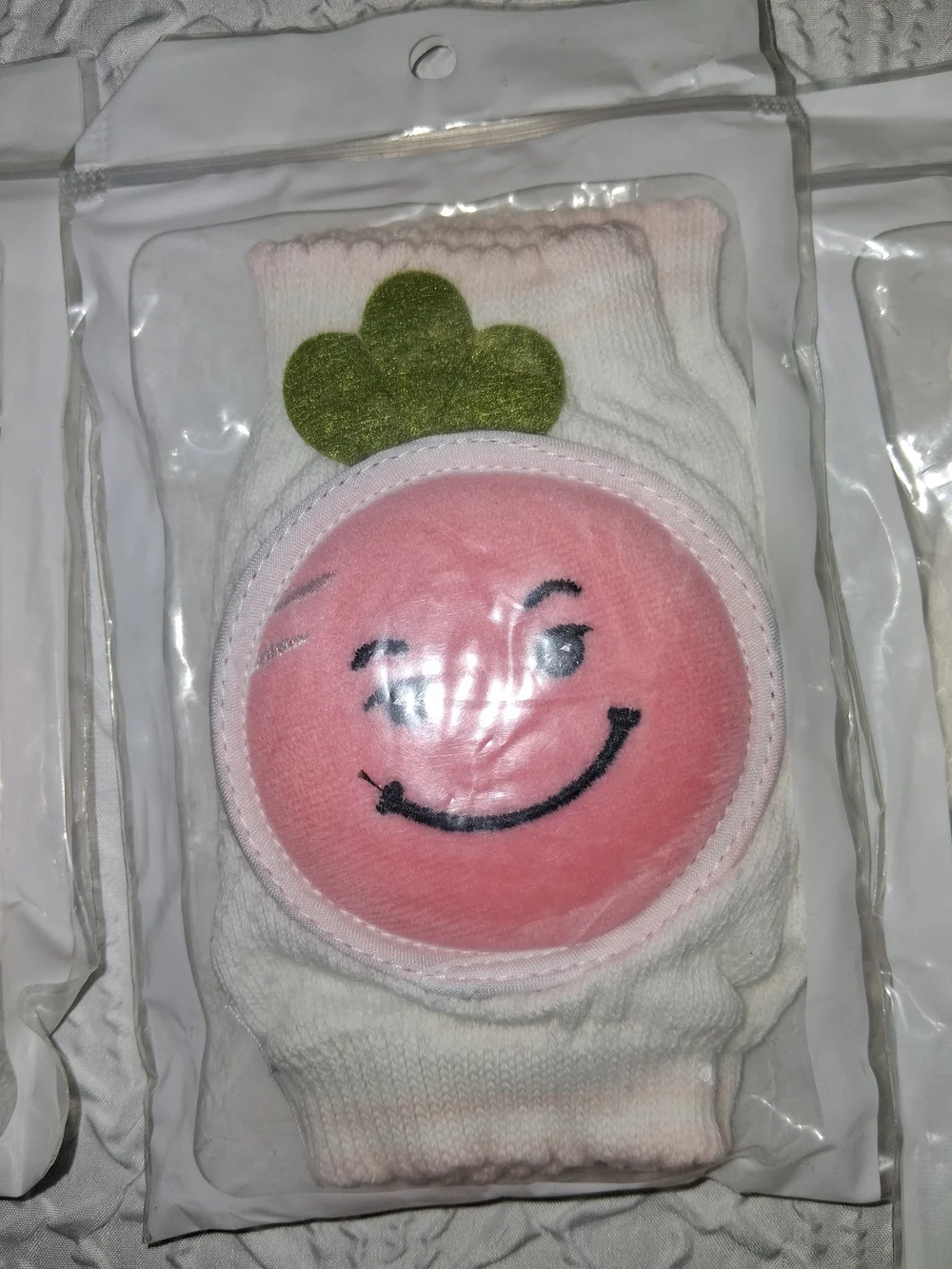 Kids Pink Fruit Smile Knee Protectors Set